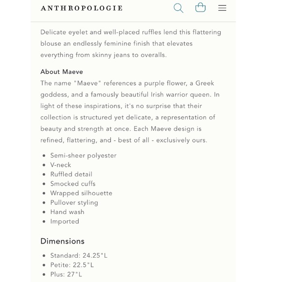 Anthro Maeve Plaid Ruffle Long Sleeve Blouse Top - Picture 8 of 15